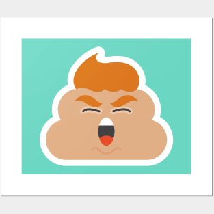 "Donald Dump" Trump Poop Emoji - Funny Politics Shirt Posters and Art